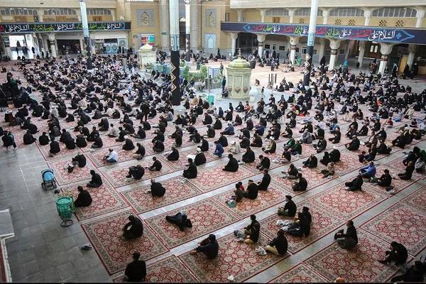 مراسم عزاداری ویژه ترک زبانان در حرم مطهر بانوی کرامت