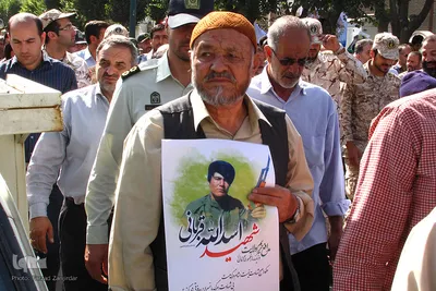 تشییع پیکر شهید اسدالله قربانی از شهدای مدافع حرم