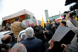 تشییع پیکر شهید سیدرضی در میدان امام حسین(ع)