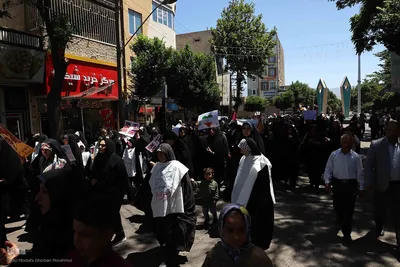 گزارش تصویری: حضور پرشور مردم شهرستان اهر در راهپیمایی جمعه خشم و نصر