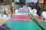 مراسم استقبال از پانزده شهید گمنام در یزد‎‎