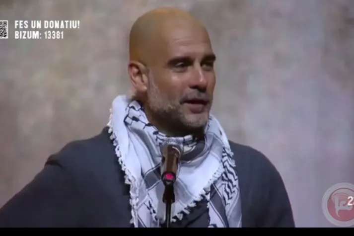 Guardiola Fələstin şərfilə: “Biz Fələstinin yanında dayanırıq”