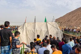 برپایی خیمه‌های عزا در زرقان استان فارس‎‎