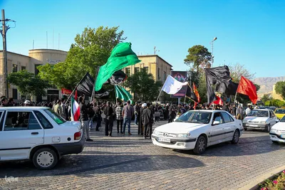 حرکت دسته عزاداری به مناسبت شهادت شهید جمهور و یاران
