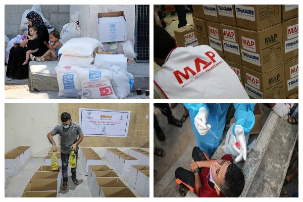 Filistin halkı için dünya yardım merkezlerinin güzel adımları