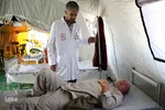 برگزاری مانور اسکان درمان و تشکیل اردوگاه ۱۰۰۰ نفری هلال احمر در هریس