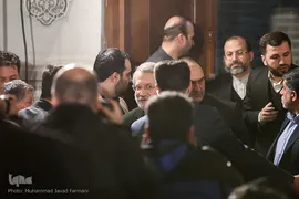 علی لاریجانی رییس مجلس شورای اسلامی در مراسم بزرگداشت ایت الله هاشمی رفسنجانی