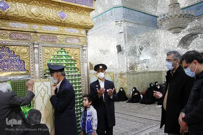 غبار روبی امامزاده جعفر (ع) یزد به مناسبت میلاد حضرت زینب کبری (س)‎‎