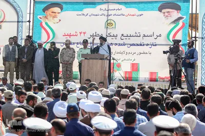 استقبال از پیکر‌های ۴۴ شهید دفاع مقدس در مرز شلمچه