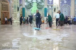 مسجد مقدس جمکران کی غبار روئی اور صفائی