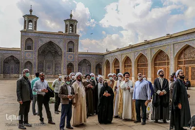 بازدید شرکت کننده طلاب حاضر در دوره تربیت مربی بین‌الملل از مسجد نصیرالملک شیراز ‎‎