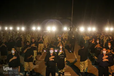 عزاداری شب عاشورا در تیپ 55 هوابرد ارتش‎