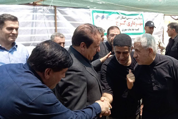 قدردانی استاندار ایلام از خدمت‌رسانی موکب شهرداری کرج در مرز مهران
