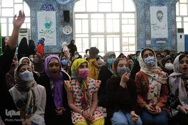 جشن روز دختر با حضور خدام حرم مطهر رضوی در مسجد جوادالائمه اهواز