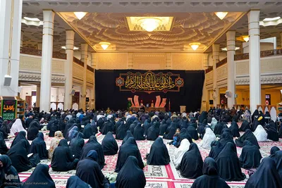 قرائت خطبه فدکیه و عرض تسلیت هیات مذهبی به حضرت شاهچراغ (ع)