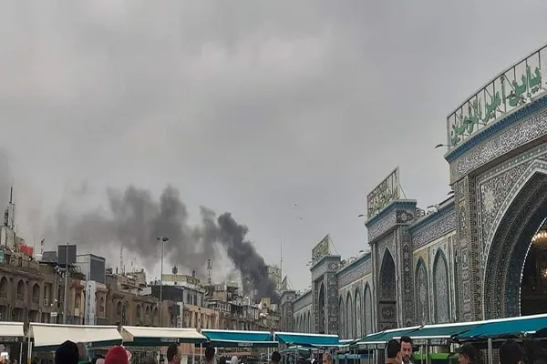 آتش‌سوزی در نزدیکی حرم حضرت عباس(ع) در کربلا