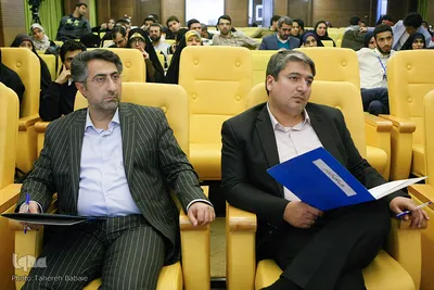 دکتر حمید صابر فرزام و دکتر رحیم خاکی در ختتامیه رویداد استارتاپی «طلوع برکت»