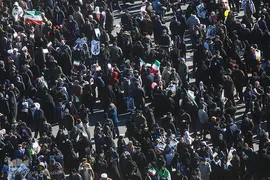 حماسه یوم الله ۲۲ بهمن از نمای برج آزادی