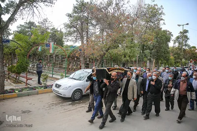 مراسم تشییع حافظ قران مرحوم استاد پرویز رمضانی‎‎