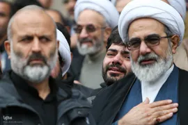 مراسم تشییع پیکر علی رازینی و محمد مقیسه