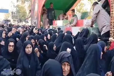 تشییع باشکوه ده آلاله سرخ از کربلای ایران؛ ساری در سالروز شهادت حضرت زهرا(س)