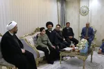 دیدار آیت‌الله عاملی با قهرمان مسابقات بین‌المللی قرآن