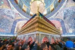 Xanım Zəhranın (s.ə) şəhadəti münasibətilə İmam Əliyə (ə) başsağlığı verən zəvvarların izdihamı