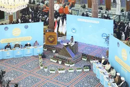 رقابت شرکت کنندگان در روز پایانی مسابقات قرآن کربلا