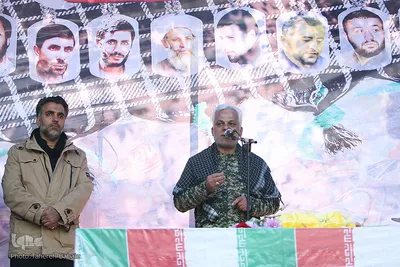 تشییع پیکر دو شهید گمنام در نعمت آباد تهران