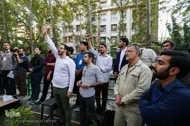 تجمع اعتراض آمیز دانشجویان به کشتار مسلمانان میانمار