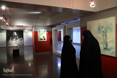 مراسم افتتاحیه نمایشگاه نقاشی «سوگ آفتاب» در نگارخانه ابوالفضل عالی حوزه هنری