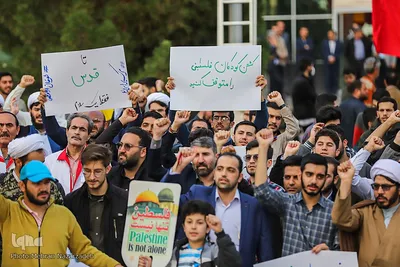 تجمع دانشجویان، طلاب و دانش آموزان در حمایت از مقاومت فلسطین‎