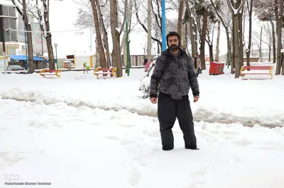 برف زمستانی در اهر