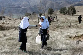 آیین درختکاری در پارک جنگلی  سد«لتیان» در شمال شرق استان تهران