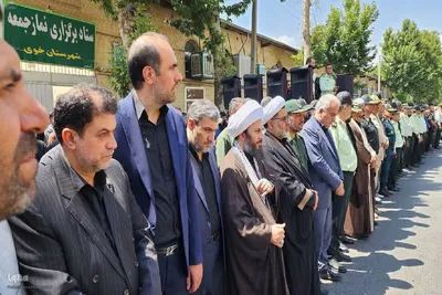 مراسم وداع با شهید امیرحسین باقرلو‎ در خوی
