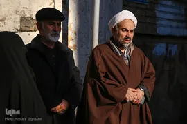 حجت الاسلام والمسلمین زائری، نویسنده در مراسم تشییع پیکر مرحوم حجت الاسلام والمسلمین سید هاشم رسولی محلاتی