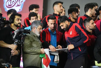 مراسم بدرقه تیم ملی فوتبال ایران در میدان انقلاب