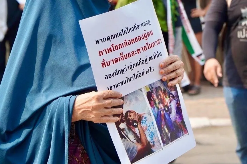 Kinondena ng mga Aktibista sa Thailand ang Digmaang Israel sa Gaza