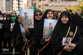 مراسم تشییع پیکر مطهر روحانی شهید مدافع امنیت در شیراز