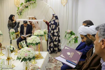 مراسم ازدواج چندی از جوانان در حرم مطهر شاهچراغ