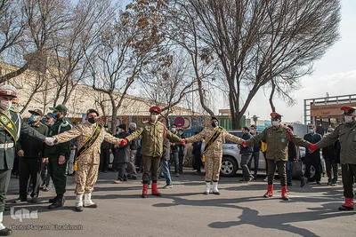 مراسم تشییع شهدای حادثه سقوط جنگنده در تبریز