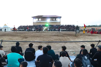 مراسم آیینی خیمه‌سوزان در مبارکه