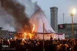 آیین خیمه سوزان در میدان امام حسین(ع)