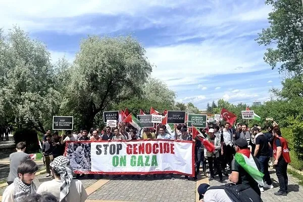 Ankara'da üniversite öğrencileri Filistin için bir araya geldi