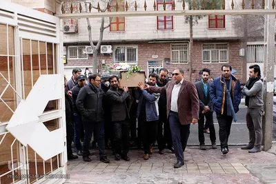مراسم تشییع پیکر مرحوم «علیرضا تلیانی» خبرنگار ایسنا
