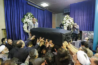 مراسم وداع با پیکر حجت الاسلام و المسلمین سید محمود دعایی در حسینیه جماران