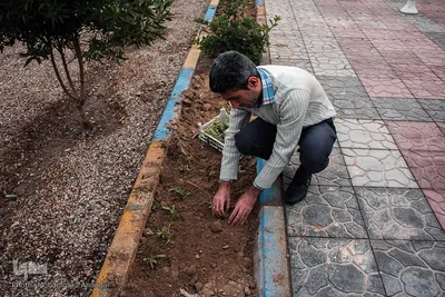 گل‌کاری قبور شهدای ارامنه در اهواز