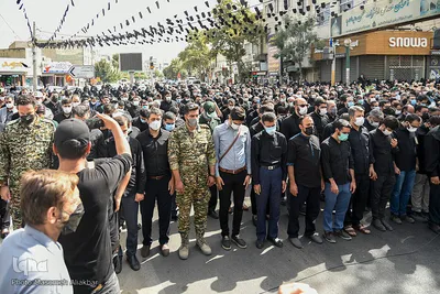 تشییع پیکر شهید مدافع حرم عین الله مصطفایی در کرج