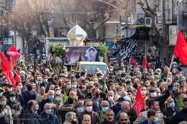 مراسم خاکسپاری و تشیع پیکر شهید «حسین فغانی»