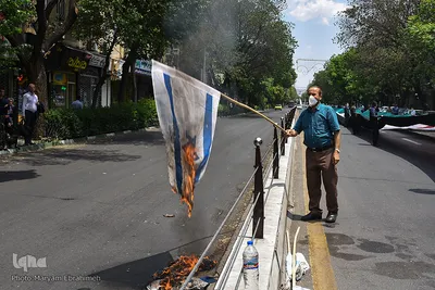پرچم 200 متری فلسطین در تبریز